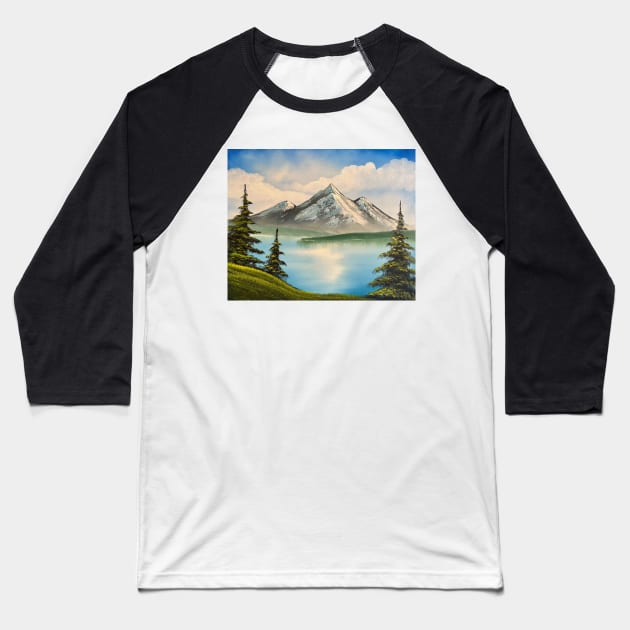 Peaceful Mountain Baseball T-Shirt by J&S mason
